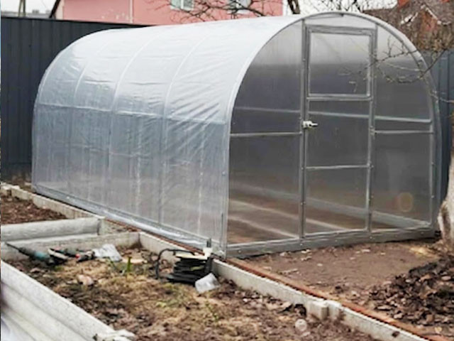 Теплиця 200x200x200см з плівкою 120 мікрон, торець полікарбонат 4мм